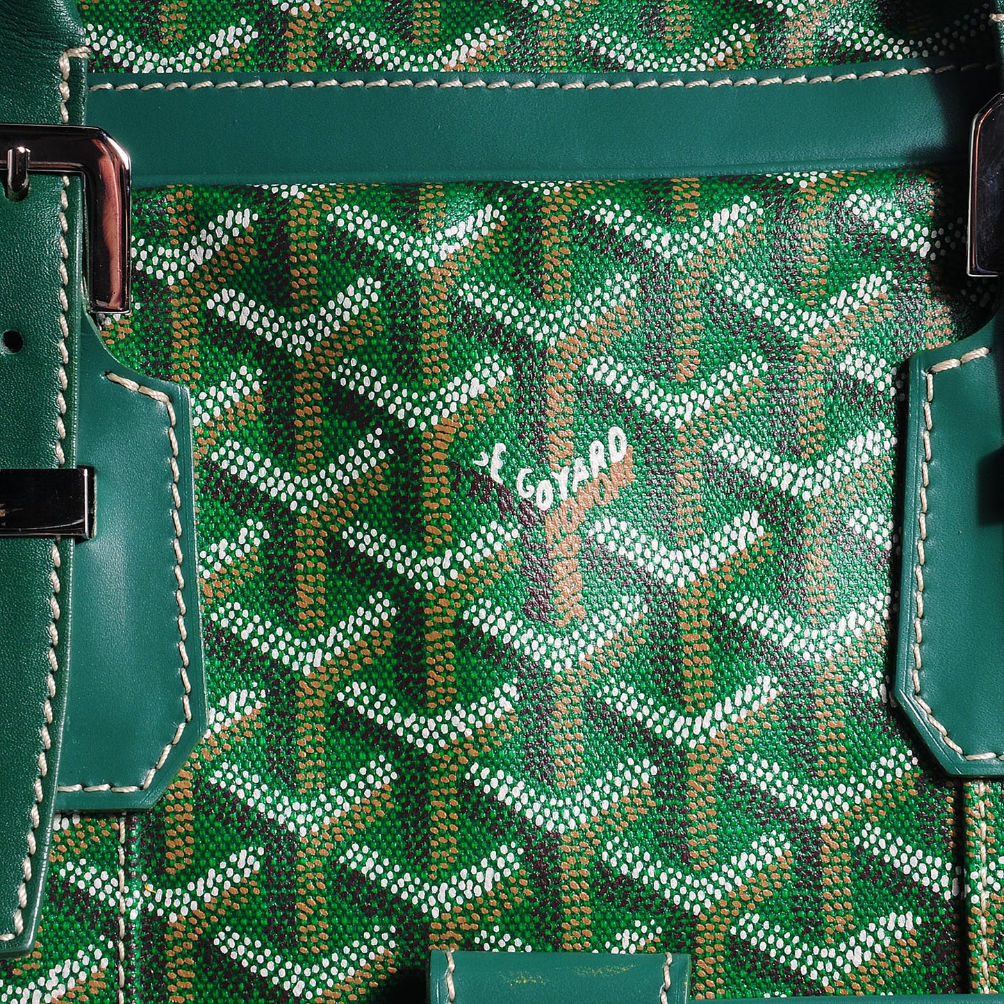Goyardine Standard Ambassade Briefcase Green