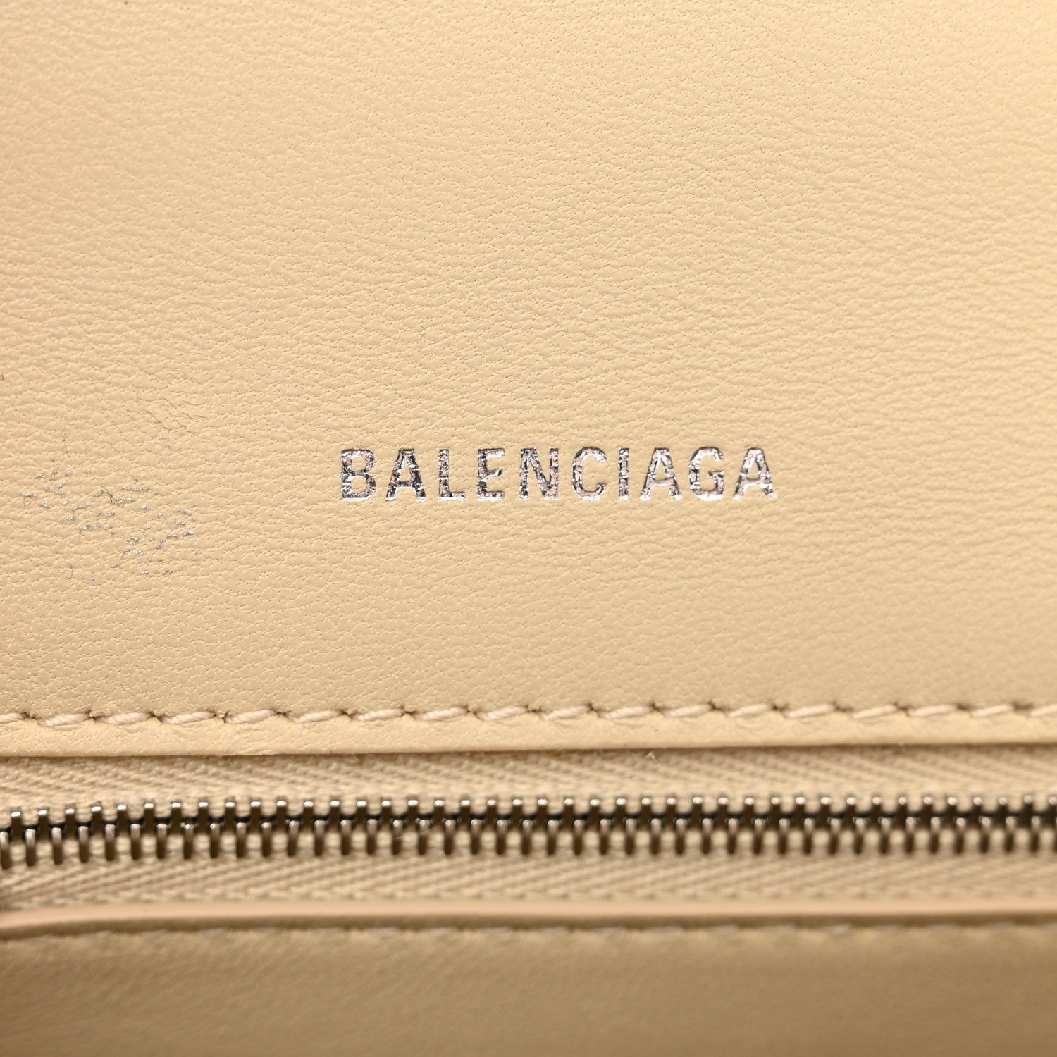Balenciaga Curly Faux Shearling Small Hourglass Top Handle Bag Beige 6 of 12