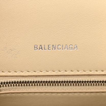 Balenciaga Curly Faux Shearling Small Hourglass Top Handle Bag Beige 6 of 12