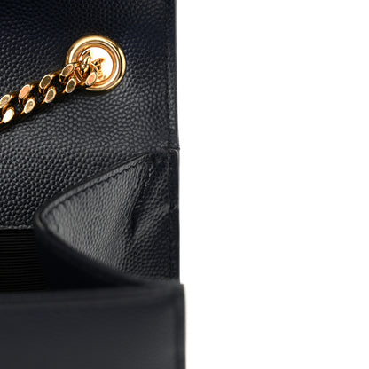 Saint Laurent Grain De Poudre Medium Classic Monogram Kate Satchel Deep Marine 12 of 13