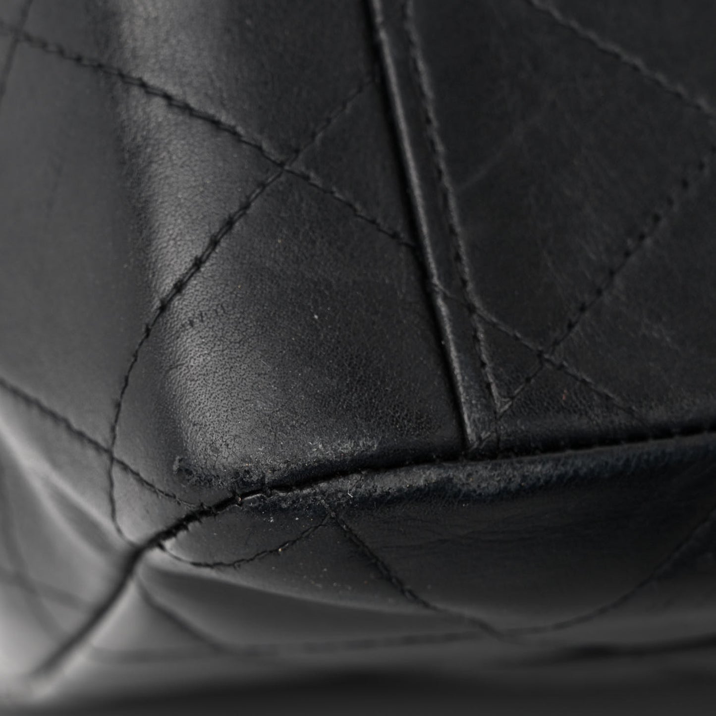 Lambskin Quilted XL Jumbo Single Flap Black