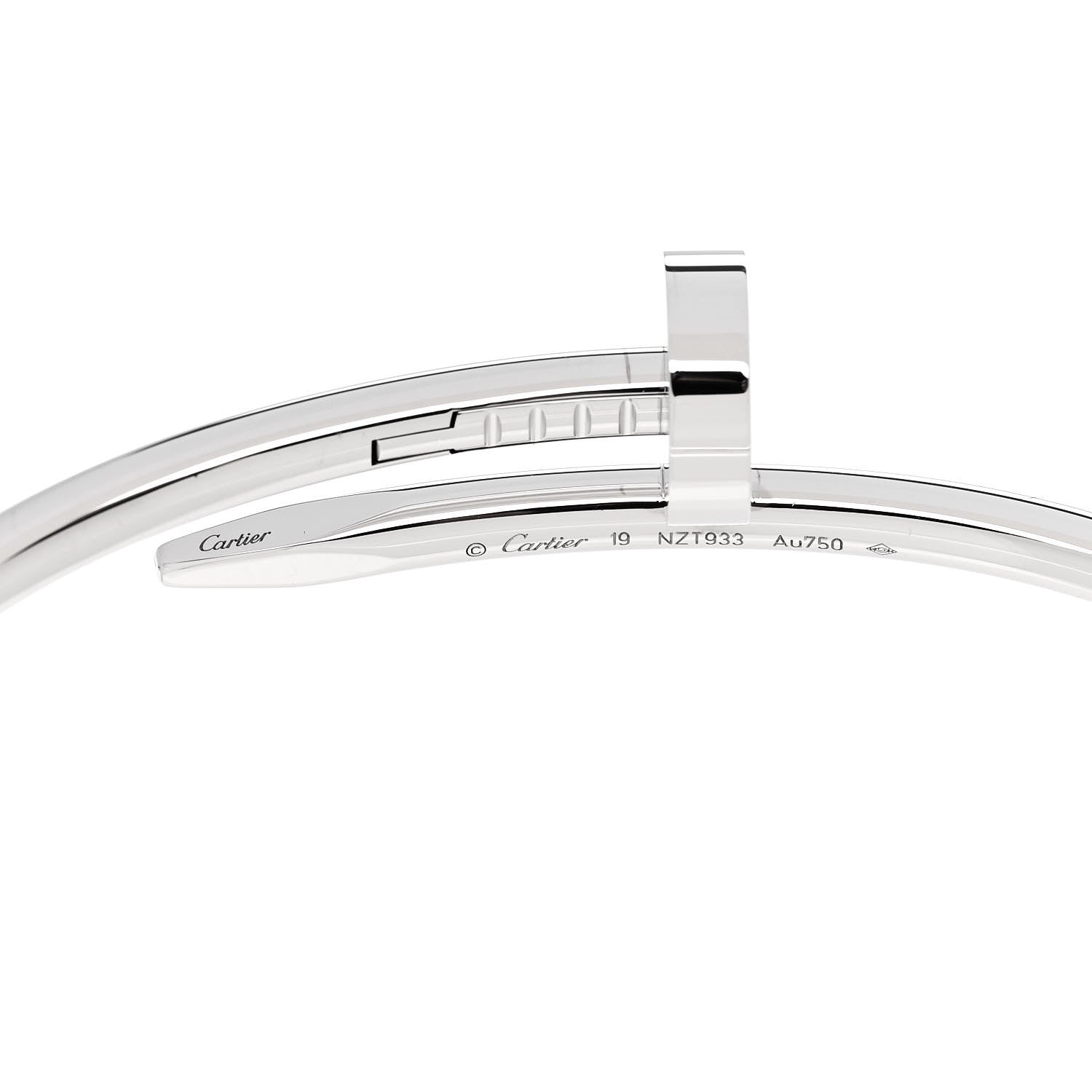 Cartier 18K White Gold Juste Un Clou Bracelet 19 3 of 4