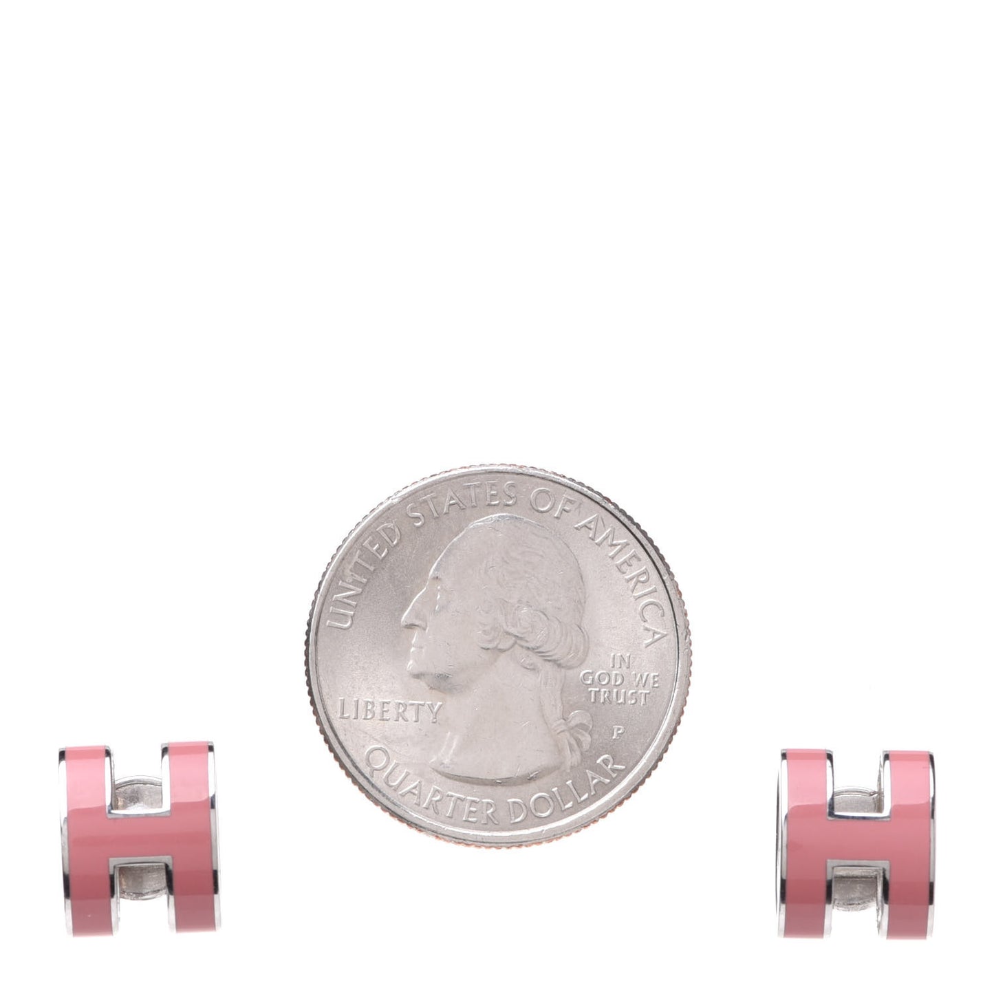 Palladium Lacquered Pop H Earrings Sugar Pink