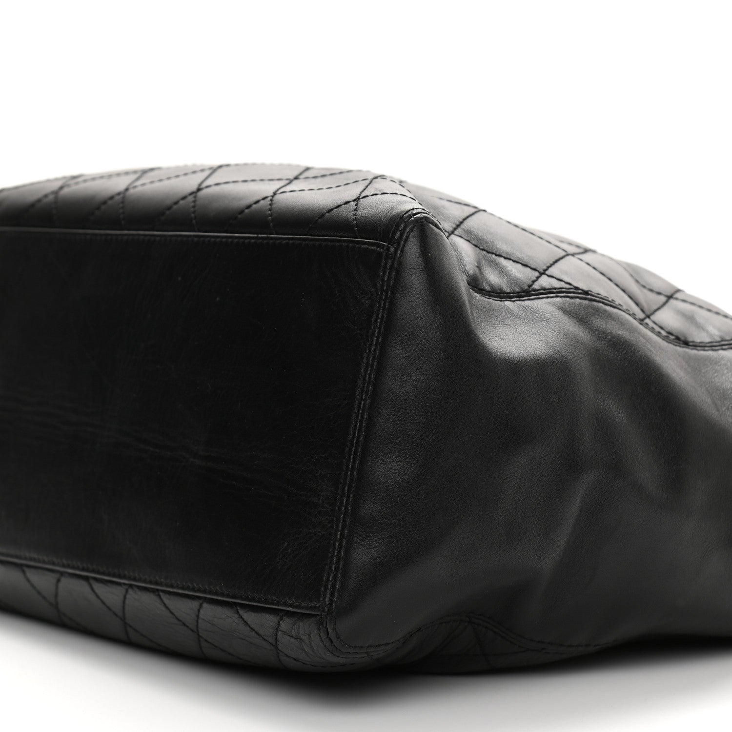 Chanel Lambskin Quilted Shopping Tote Black 11 of 14