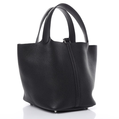 Hermes Taurillon Clemence Picotin Lock 18 MM Black 3 of 9
