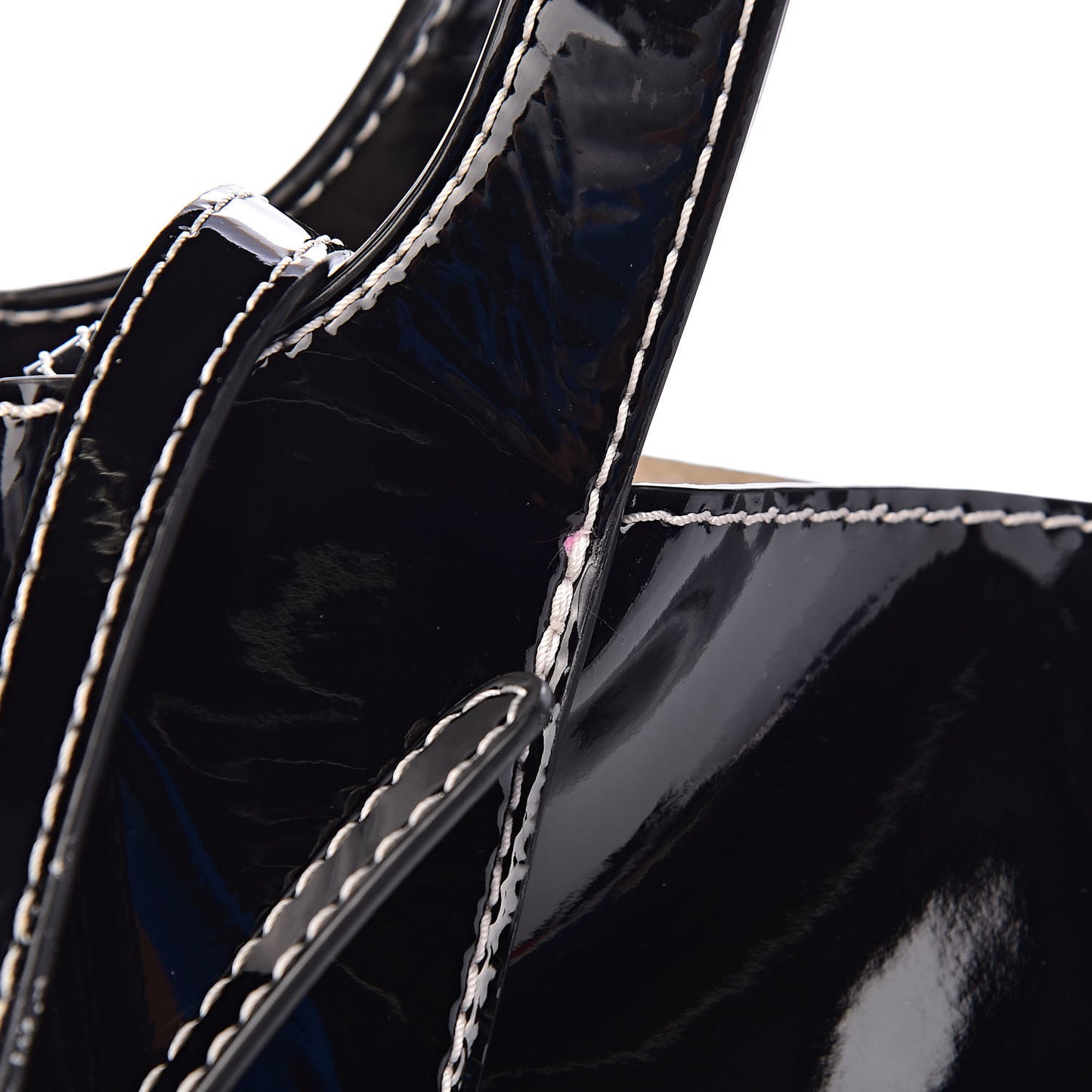 Eco Alter Patent Perforated Logo Satchel Black