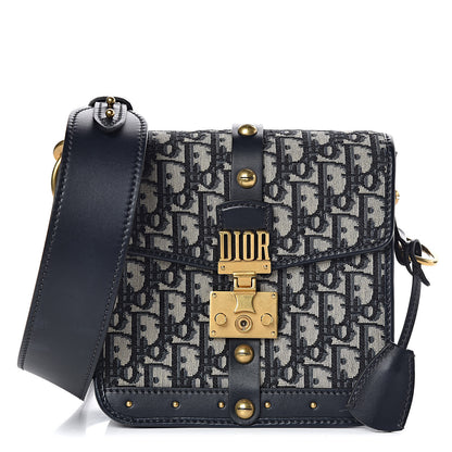 Christian Dior Oblique Square DiorAddict Flap Navy Blue 1 of 9