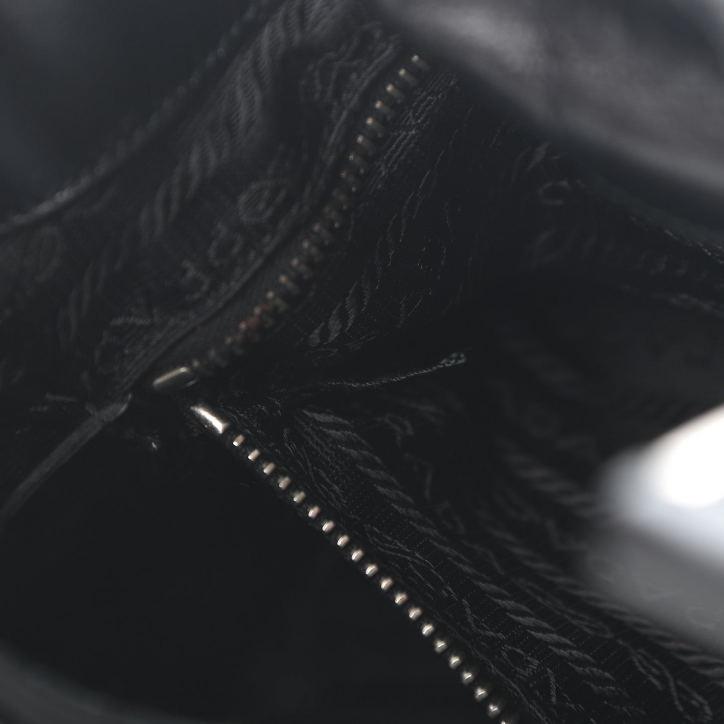 Nylon Calfskin Buckle Shoulder Bag Black