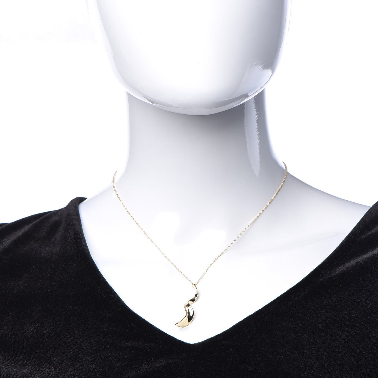 18K Yellow Gold Frank Gehry Orchid Pendant Necklace