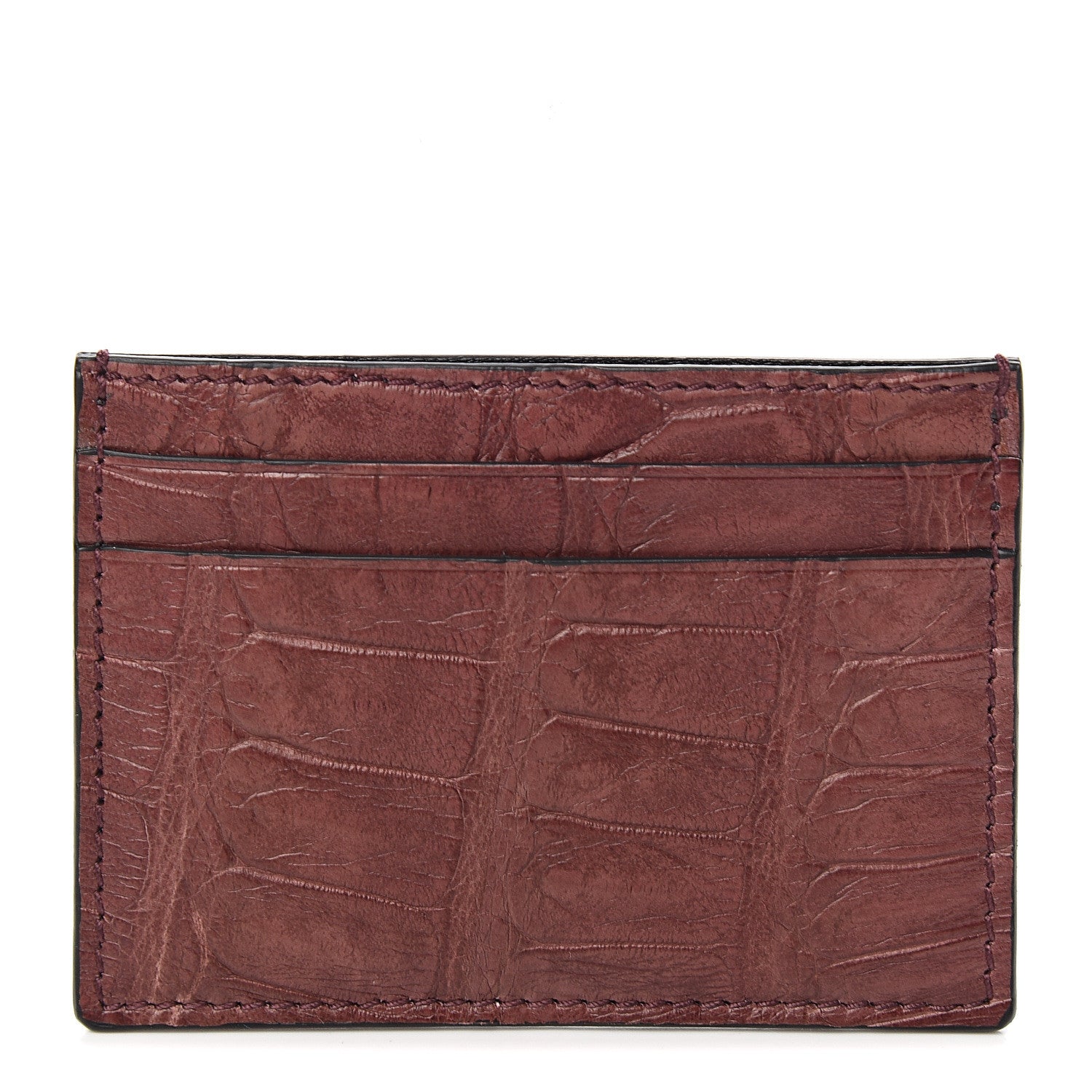 Gucci Crocodile Card Holder Chardonnay 1 of 6