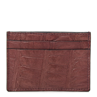 Gucci Crocodile Card Holder Chardonnay 1 of 6