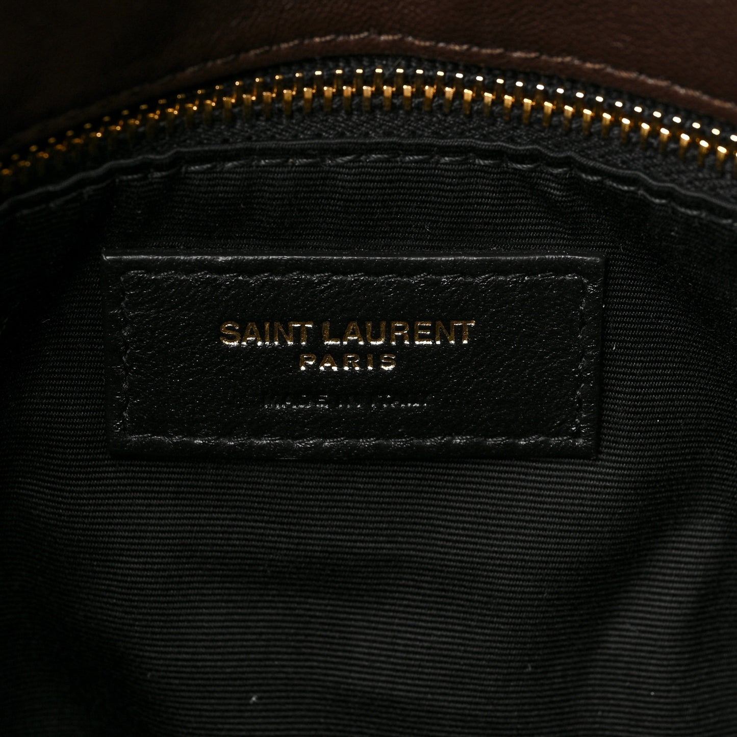 Lambskin Quilted Small Loulou Puffer Monogram Chain Satchel Dark Ganache