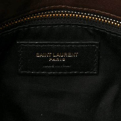 Saint Laurent Lambskin Quilted Small Loulou Puffer Monogram Chain Satchel Dark Ganache 6 of 8