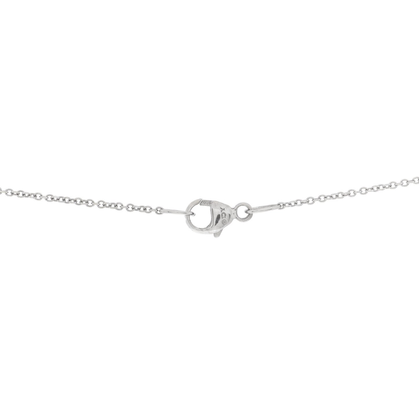 18K White Gold Diamond Cable Collectibles Cross Necklace