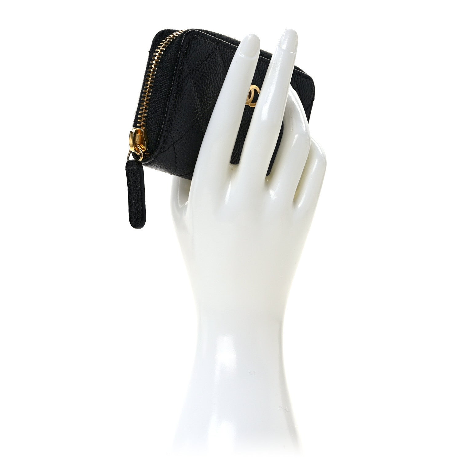Chanel Caviar Quilted Classic Zipped Coin Purse Black 2 of 9