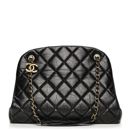 Chanel Aged Calfskin Large Just Mademoiselle Bowling Bag Black 1 of 8