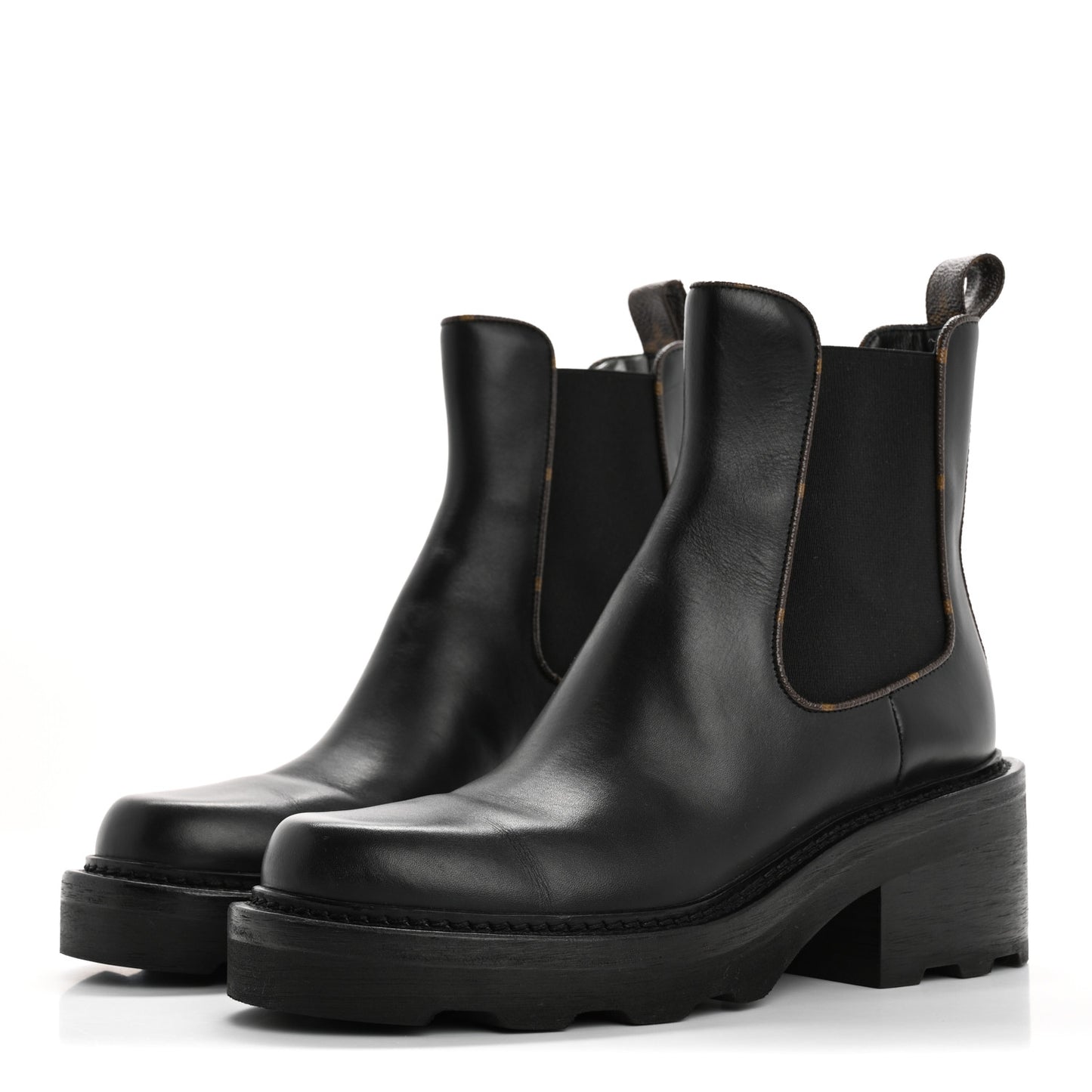 Calfskin Monogram Beaubourg Ankle Boots 38 Black