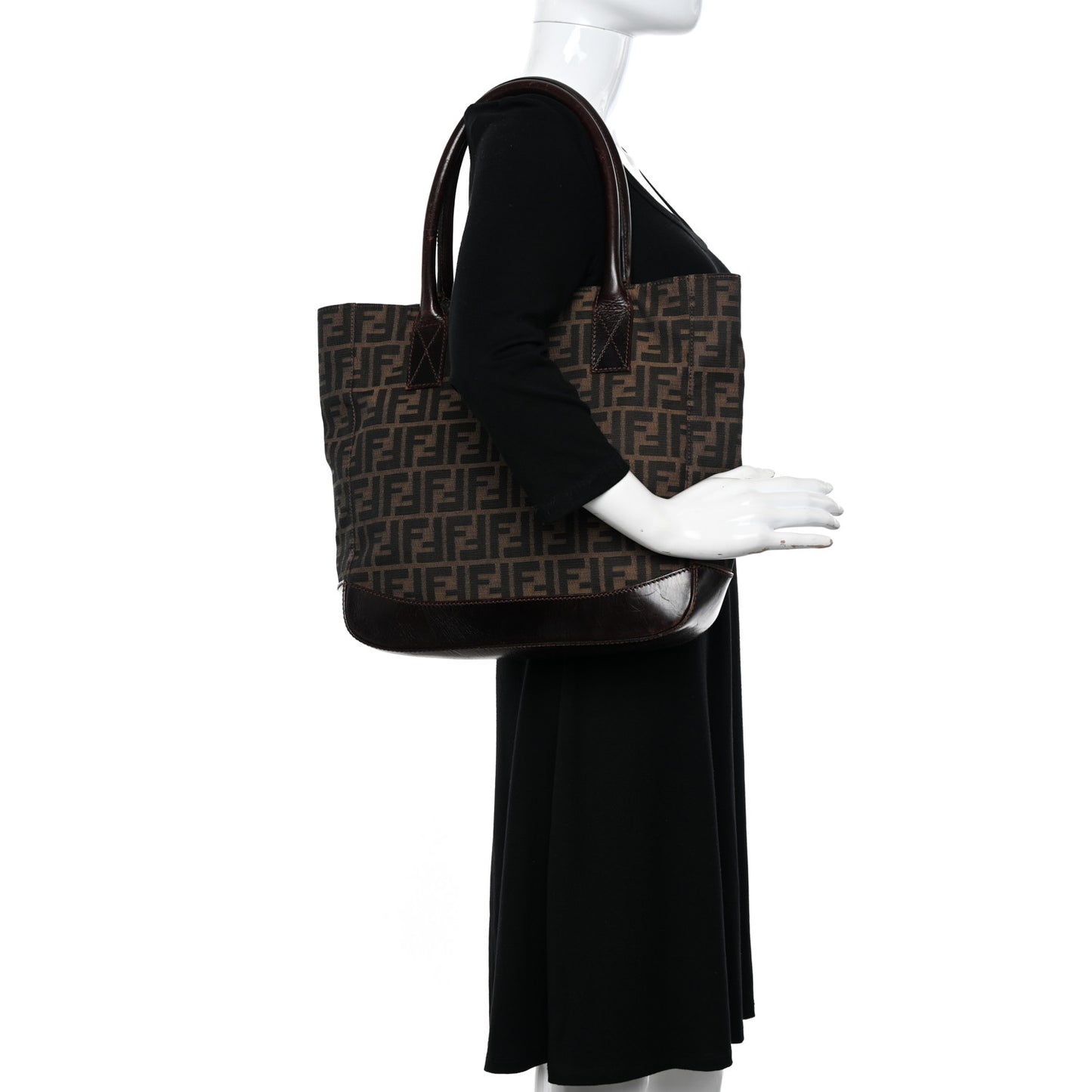 Zucca Calfskin Shopping Tote Tobacco