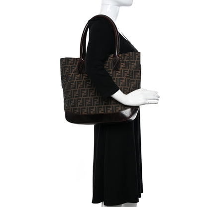 Fendi Zucca Calfskin Shopping Tote Tobacco 2 of 15