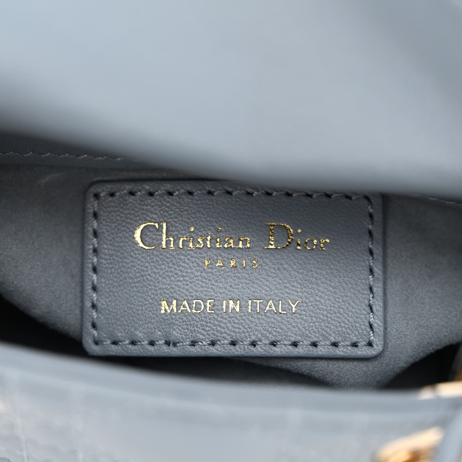 Christian Dior Lambskin Cannage Micro Lady Dior Cloud Gray 6 of 12