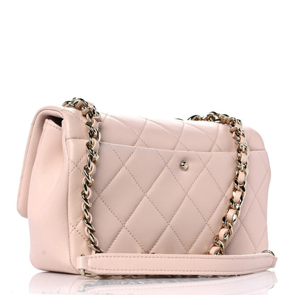 Chanel Lambskin Quilted Resin Bi-Color Chain Flap Bag Light Beige 2 of 9