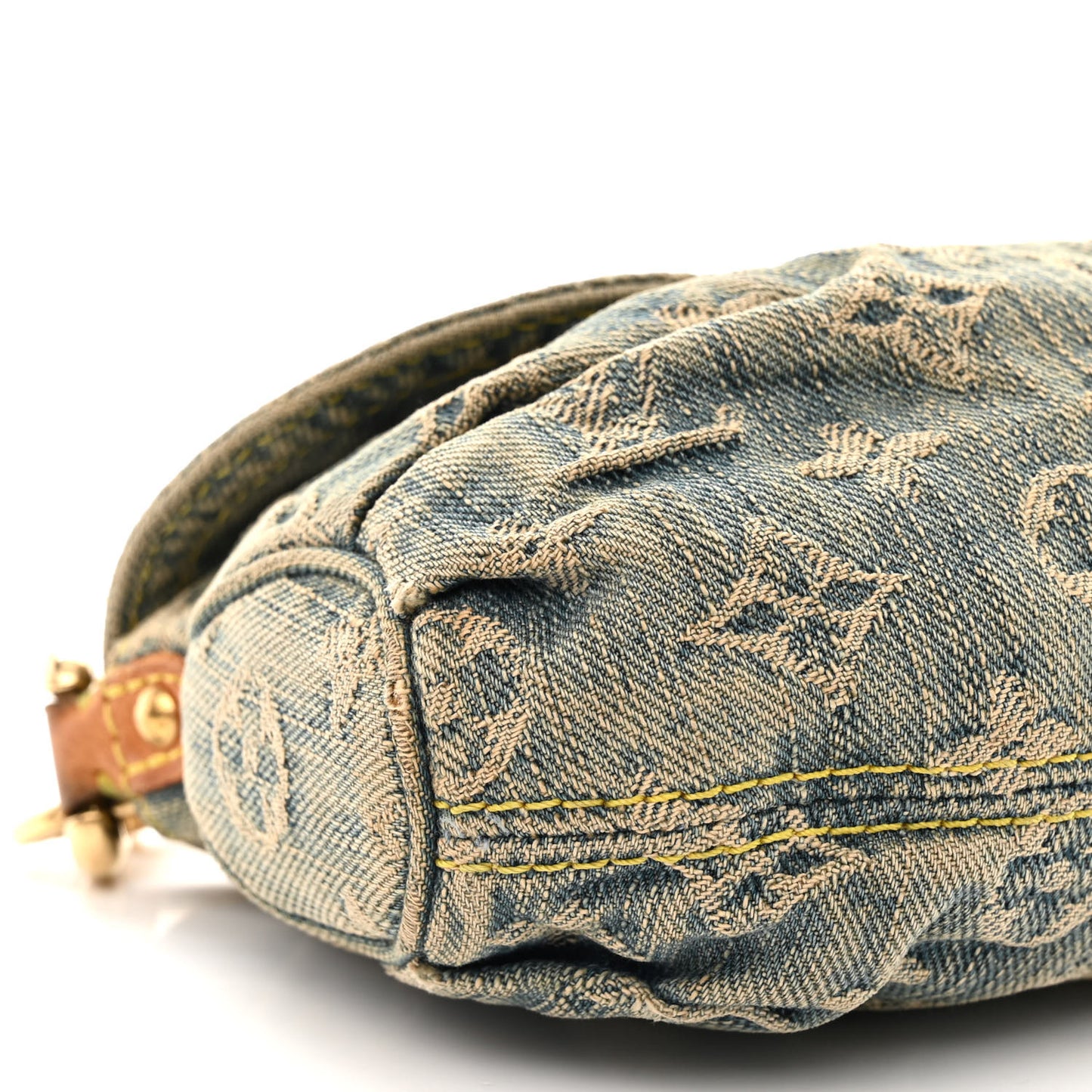 Monogram Denim Mini Pleaty Blue
