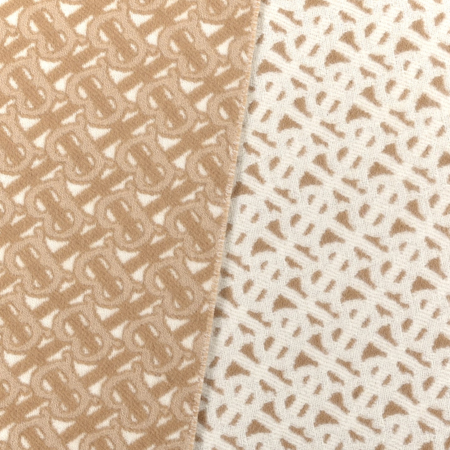 Cashmere TB Motif Jacquard Scarf Archive Beige