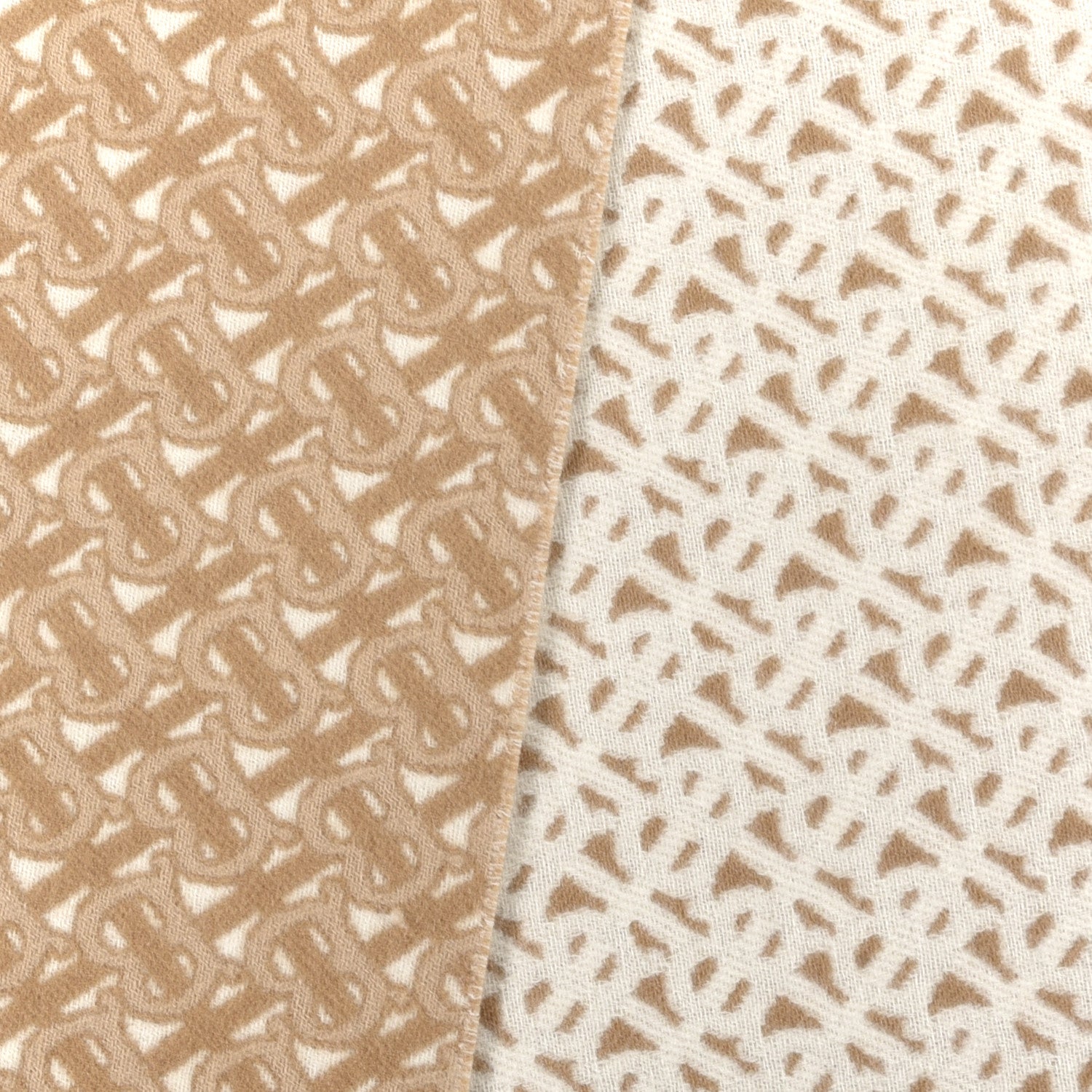 Burberry Cashmere TB Motif Jacquard Scarf Archive Beige 3 of 4