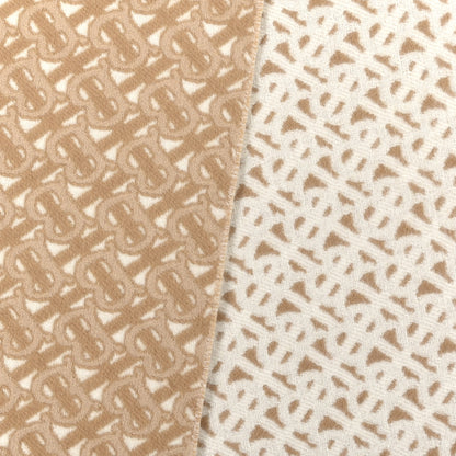 Burberry Cashmere TB Motif Jacquard Scarf Archive Beige 3 of 4