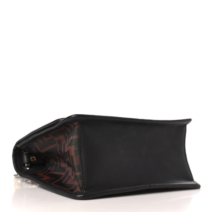 Fendi Mesh Vitello Century F is Fendi FF 1974 Small Kan I Shoulder Bag Marrone Black Ebano 3 of 8