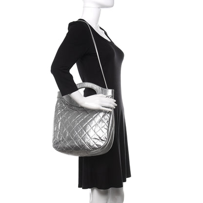 Chanel Metallic Crumpled Calfskin Small 31 Shopping Bag Silver 2 of 10