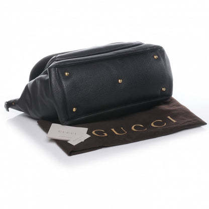 Gucci Pebbled Calfskin Medium 1973 Top Handle Satchel Black 4 of 7
