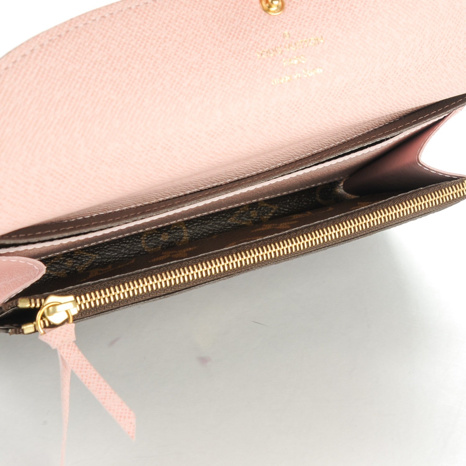 Louis Vuitton Monogram Emilie Wallet Rose Ballerine 6 of 7