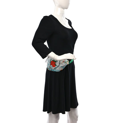 Gucci Nylon Merveilleux Strawberry Print Childrens Belt Bag Light Blue Red Dusty White 2 of 9