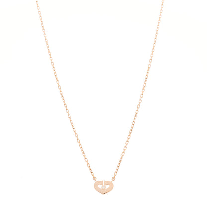 Cartier 18K Pink Gold Diamond XS Hearts and Symbols Necklace 3 of 6