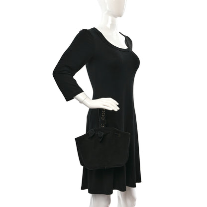 Alaia Suede Petal Embellished Rose-Marie 19 Bag Black 2 of 8