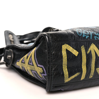 Balenciaga Agneau Graffiti All Over Classic Hardware S City Black Multicolor 10 of 11