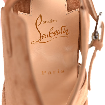 Christian Louboutin Suede Apron Lili 120 Pumps 40.5 Noisette 7 of 9
