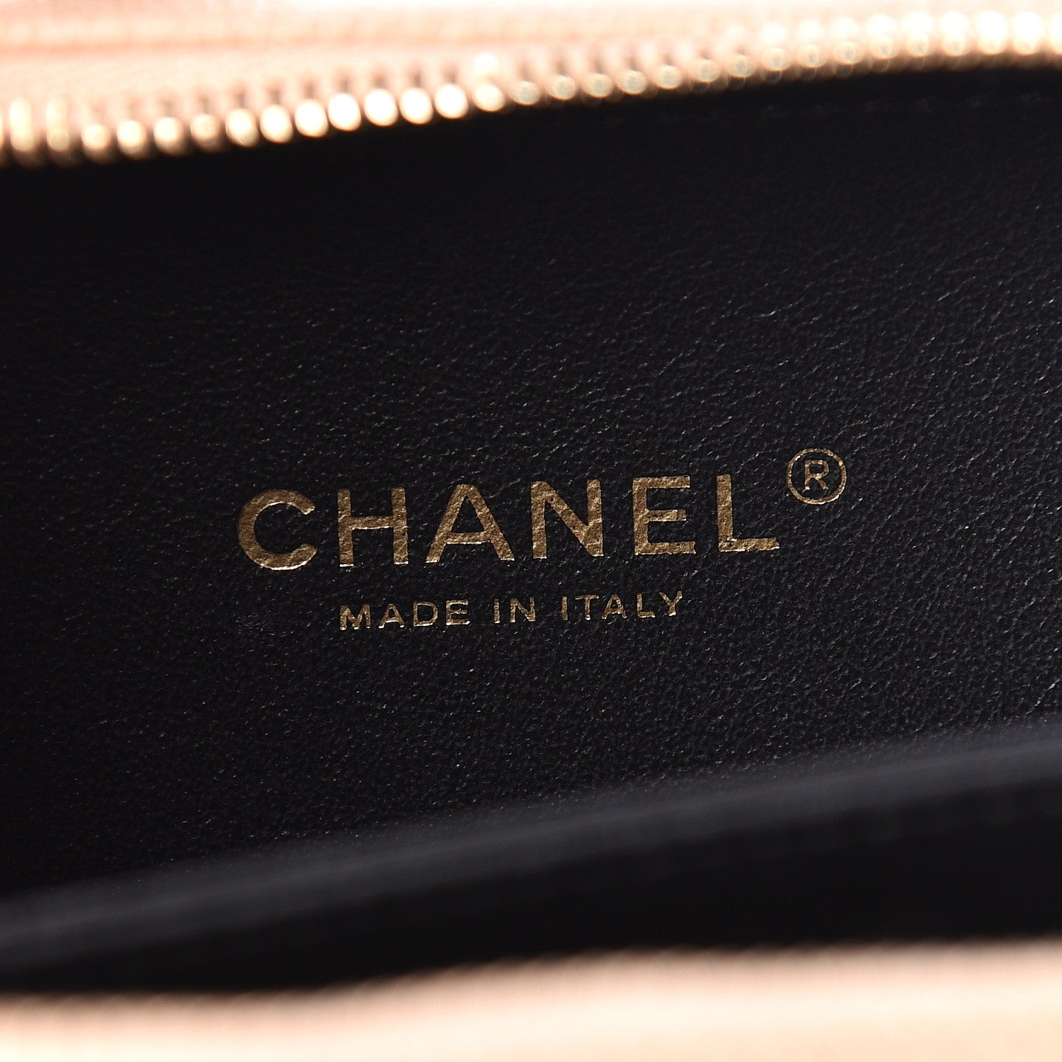 Chanel Caviar Quilted Small CC Filigree Vanity Case Beige Black 6 of 11
