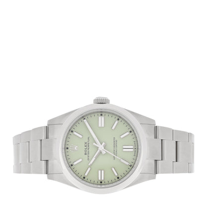 Rolex Stainless Steel 41mm Oyster Perpetual Watch Pistachio 134300 2 of 5