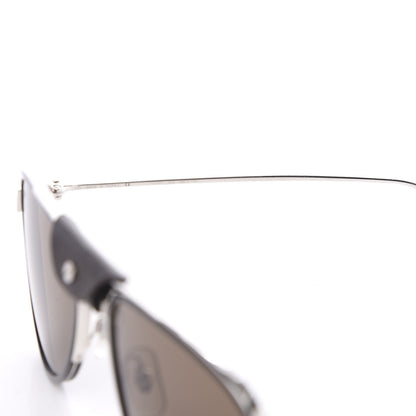 Cartier Black Horn Carbon Santos De Aviator Sunglasses Brown 6 of 7