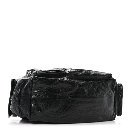 Balenciaga Agneau Arena Men's Superbusy Small Sling Zip Shoulder Bag Black 4 of 10