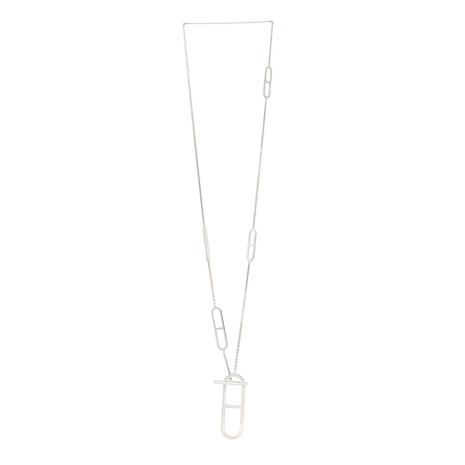 Hermes Sterling Silver Ever Chaine d'Ancre Long Lariat Necklace 2 of 5