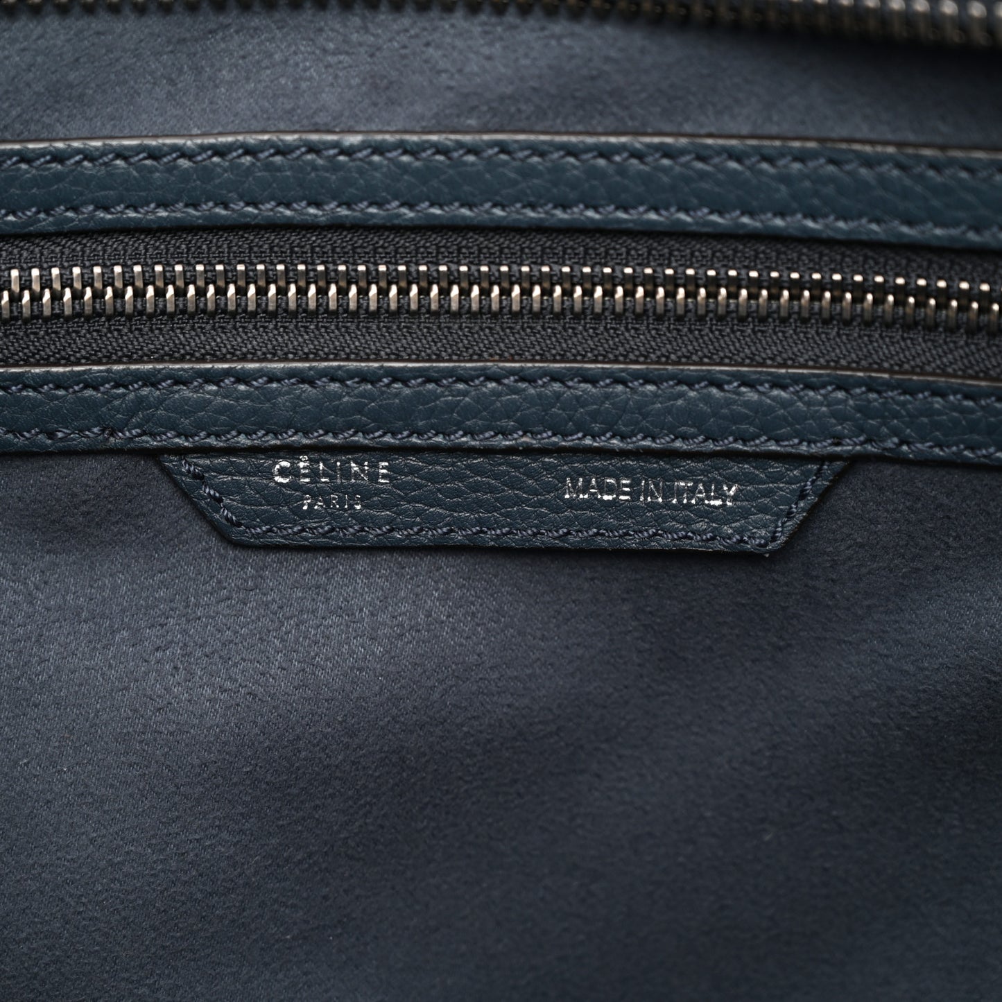 Drummed Calfskin Mini Luggage Slate