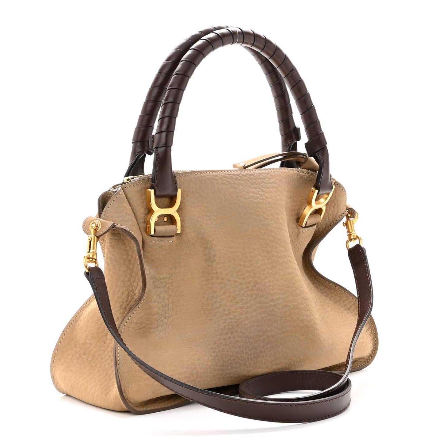 Nubuck Medium Marcie Satchel Greige
