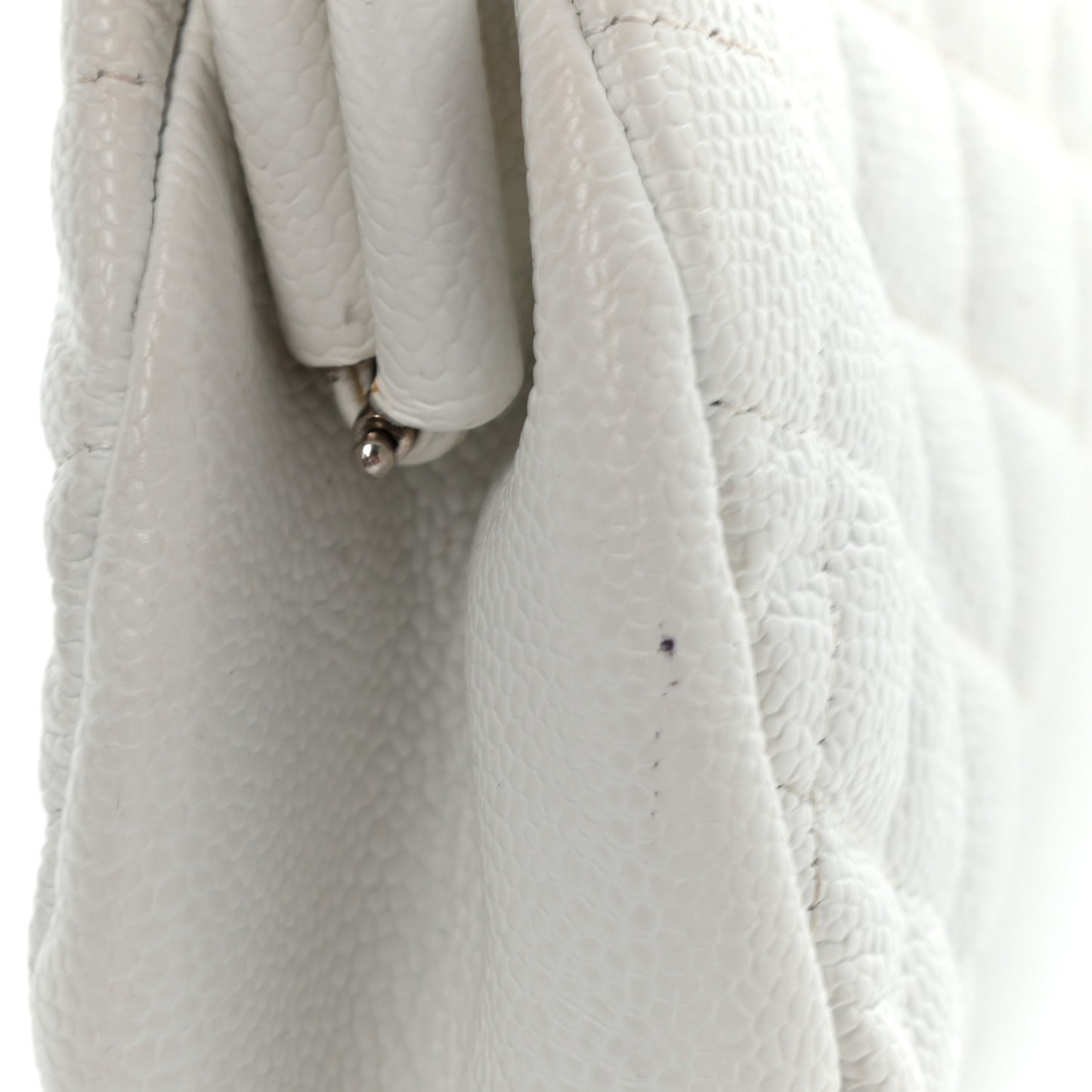 Caviar Quilted Timeless Clutch White