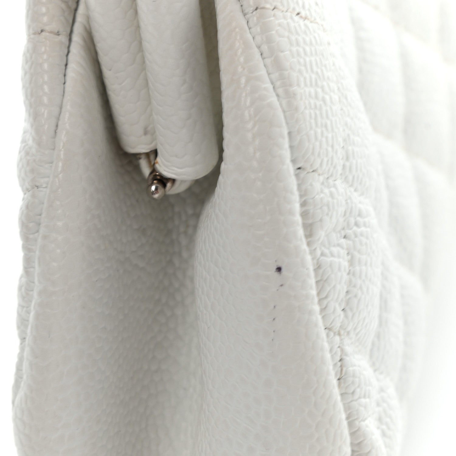 Chanel Caviar Quilted Timeless Clutch White 16 of 16