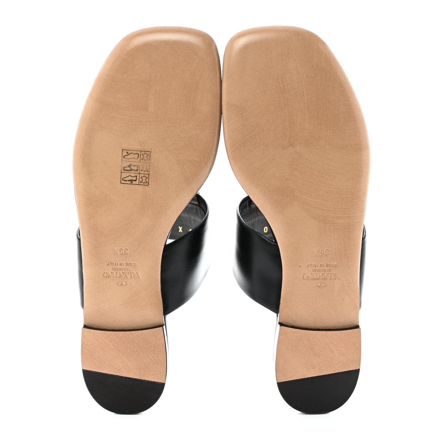 Valentino Garavani Calfskin One Stud Flat Thong Sandals 36.5 Black 5 of 9