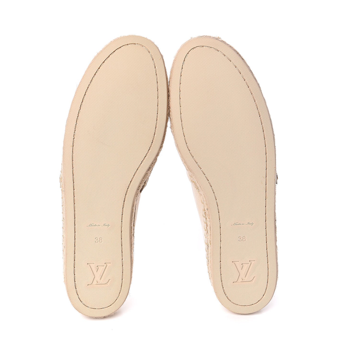 Canvas Waterfall Espadrille Flats 38 Ecru