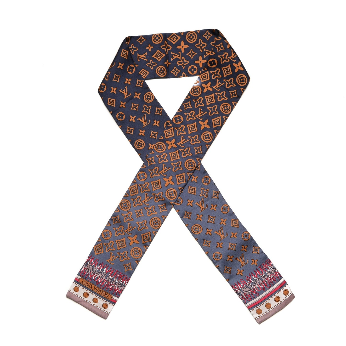 Silk Monogram Map Bandeau Quetsche